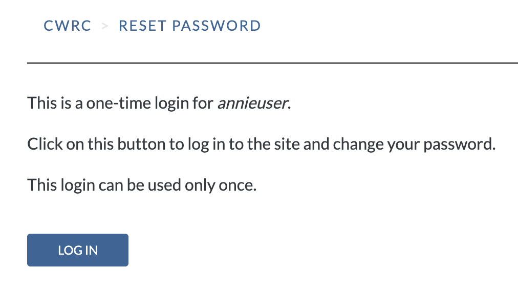 Snapshot of LEAF-VRE's one-time login page in English taken on July 23, 2025